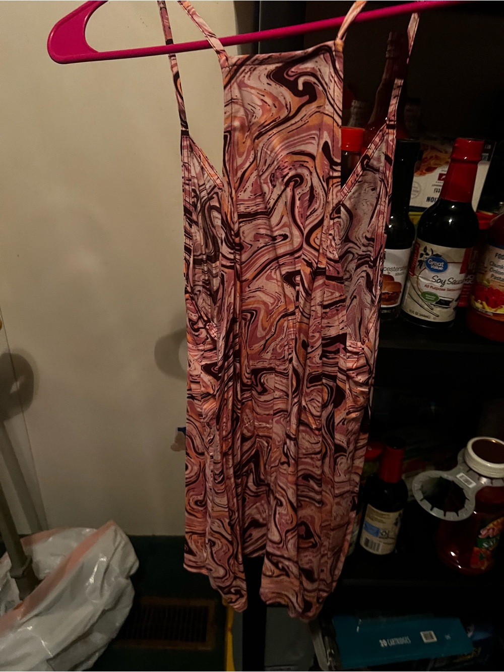 No Boundaries Pink Swirl Tank Top